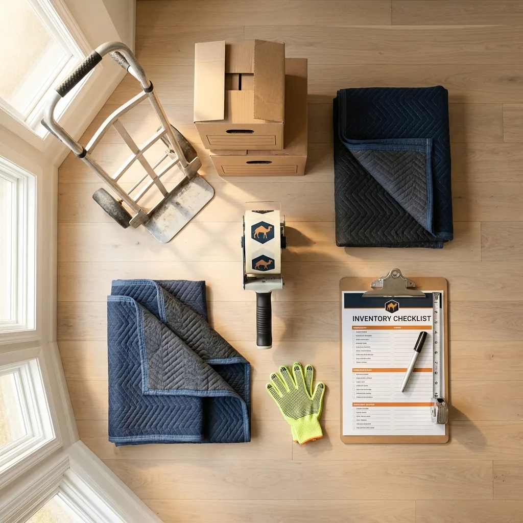 Professional moving supplies and packing materials layout for Porcupine residential relocations